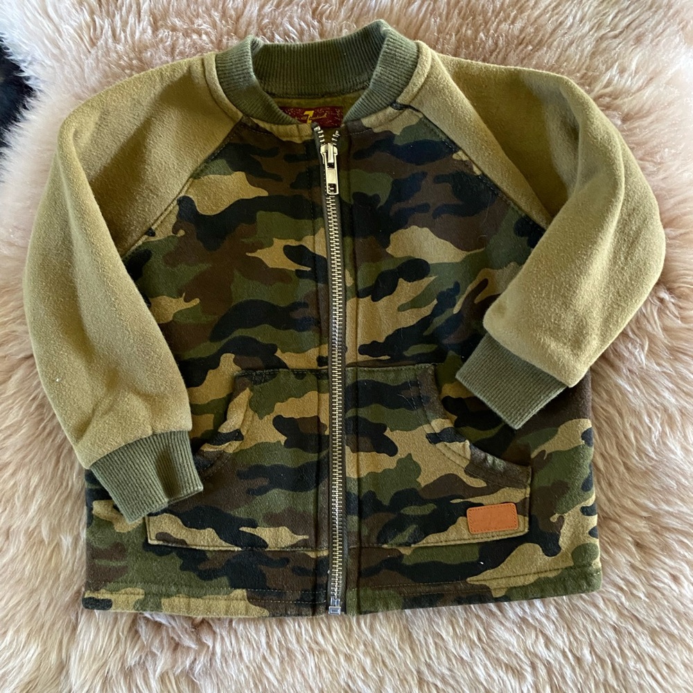 7 For All Mankind Camouflage Kids Hoodie 12M
